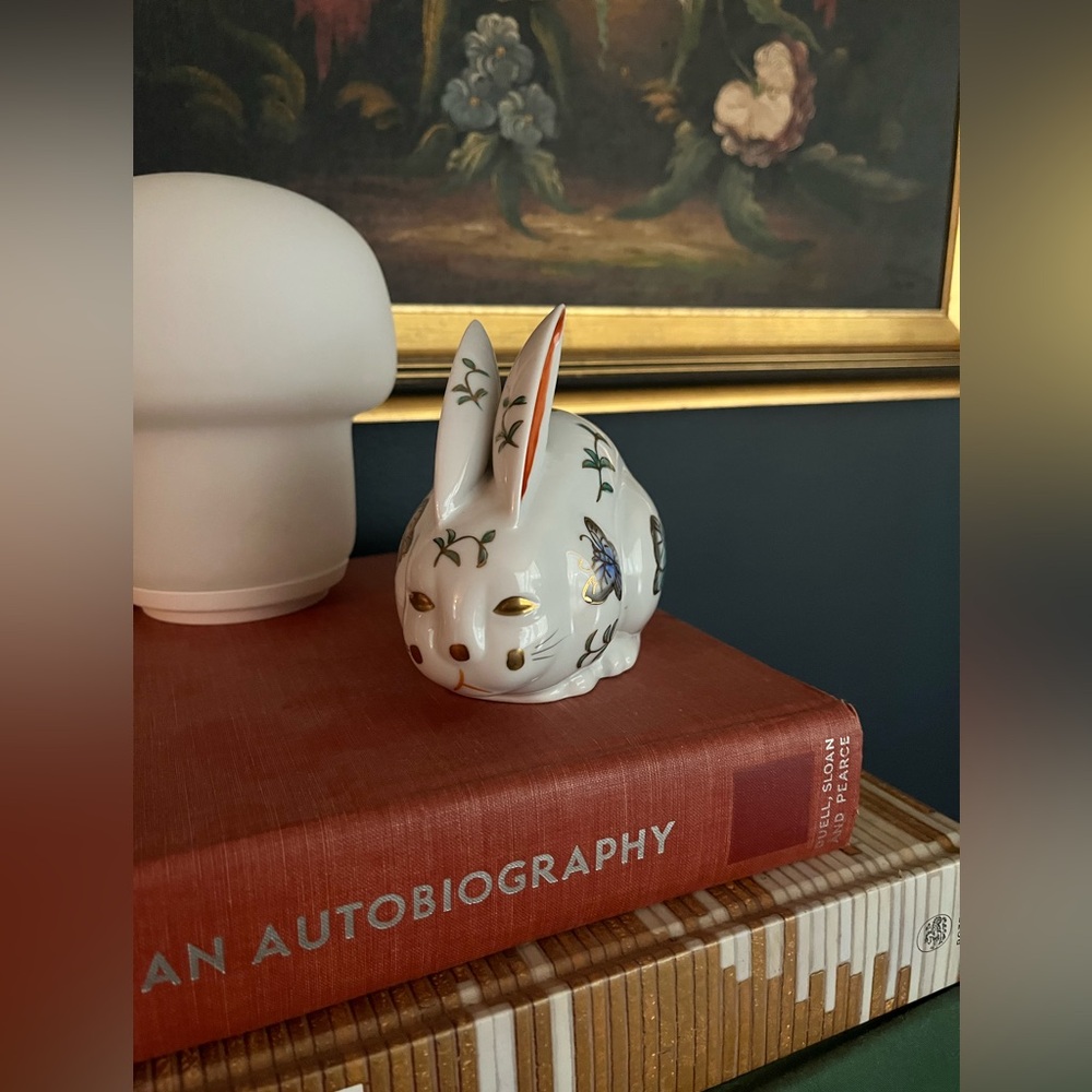 Vintage Hand Painted Bunny Figurine from Andrea by Sadek